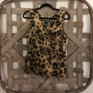 The Limited leopard print bow top